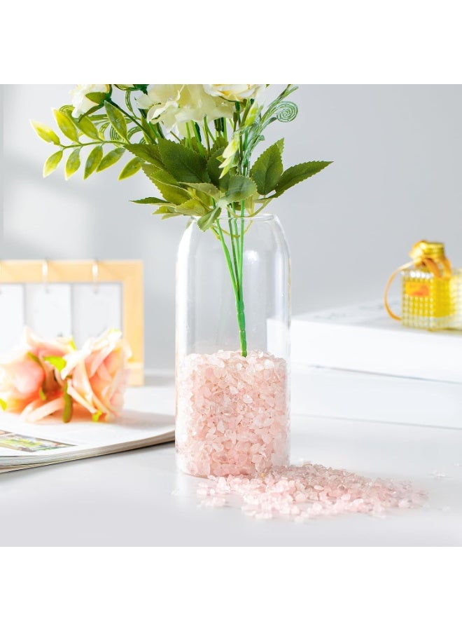 Rose Quartz Natural Stone Pre-Drilled Chips Beads for décor, Plants, Jewelry Making, Boho, Riki, Chakra Healing, Handcrafted, 50 Pieces - Image 1